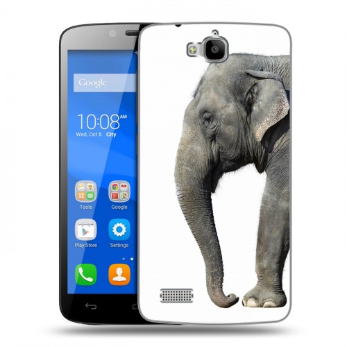 Дизайнерский пластиковый чехол для Huawei Honor 3C Lite Слоны