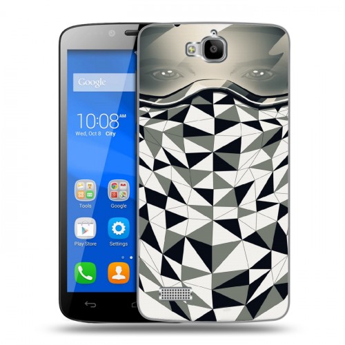 Дизайнерский пластиковый чехол для Huawei Honor 3C Lite Маски Black White
