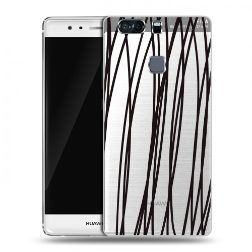 Полупрозрачный дизайнерский пластиковый чехол для Huawei P9 Plus Абстракции 
