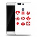 Дизайнерский пластиковый чехол для Huawei P9 Plus Флаг Канады