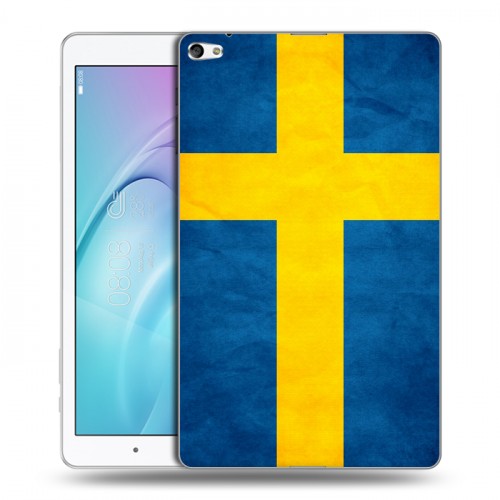 Дизайнерский силиконовый чехол для Huawei MediaPad T2 10.0 Pro Флаг Швеции