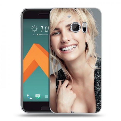 Дизайнерский пластиковый чехол для HTC 10 Эмма Робертс