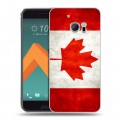Дизайнерский пластиковый чехол для HTC 10 Флаг Канады