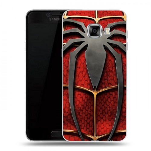 Дизайнерский пластиковый чехол для Samsung Galaxy C7 Человек-паук
