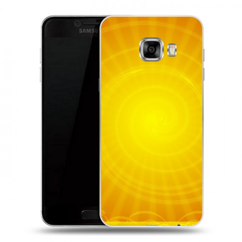 Дизайнерский пластиковый чехол для Samsung Galaxy C7 Солнце