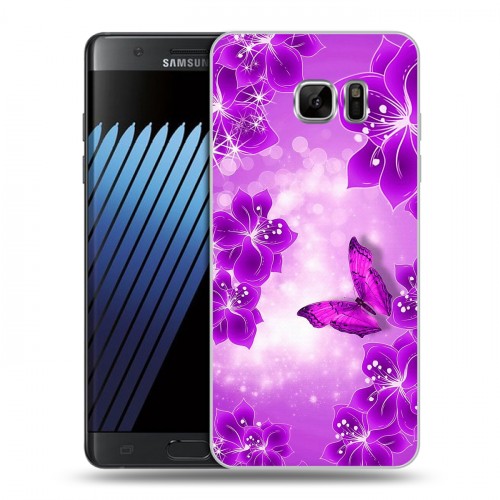 Дизайнерский пластиковый чехол для Samsung Galaxy Note 7 Бабочки
