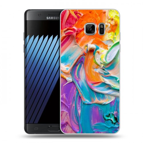 Дизайнерский пластиковый чехол для Samsung Galaxy Note 7 Мазки краски