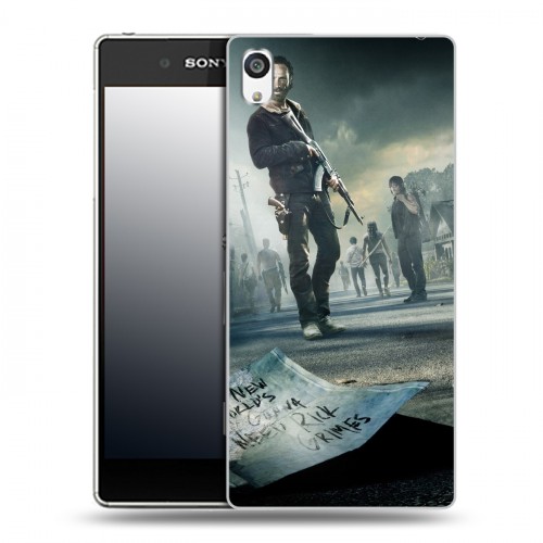 Дизайнерский пластиковый чехол для Sony Xperia E5 ходячие мертвецы