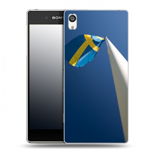 Дизайнерский пластиковый чехол для Sony Xperia E5 Флаг Швеции