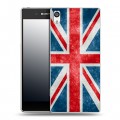 Дизайнерский пластиковый чехол для Sony Xperia E5 Флаг Британии