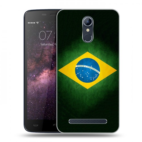 Дизайнерский силиконовый чехол для Homtom HT17 Флаг Бразилии