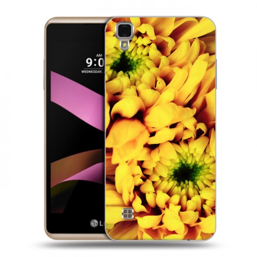 Дизайнерский пластиковый чехол для LG X Style Монохромные цветы