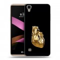 Дизайнерский силиконовый чехол для LG X Style Черное золото