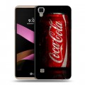 Дизайнерский пластиковый чехол для LG X Style Coca-cola