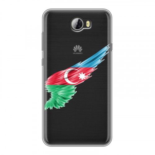 Полупрозрачный дизайнерский пластиковый чехол для Huawei Y5 II Флаг Азербайджана