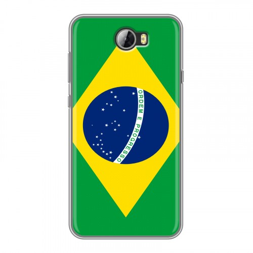Дизайнерский силиконовый чехол для Huawei Y5 II Флаг Бразилии