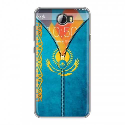 Дизайнерский силиконовый чехол для Huawei Y5 II Флаг Казахстана
