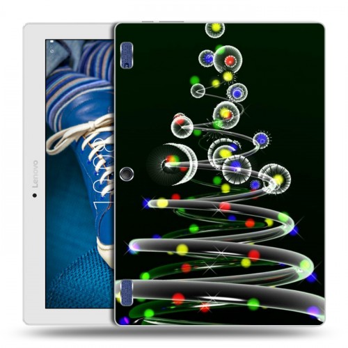 Дизайнерский силиконовый чехол для Lenovo Tab 2 A10-30 Новогодняя елка