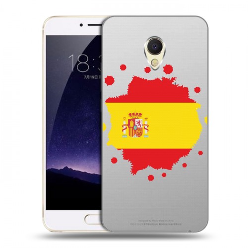 Полупрозрачный дизайнерский пластиковый чехол для Meizu MX6 флаг Испании