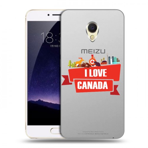 Полупрозрачный дизайнерский пластиковый чехол для Meizu MX6 Флаг Канады