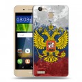 Дизайнерский пластиковый чехол для Huawei GR3 Российский флаг и герб