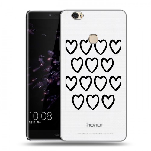 Полупрозрачный дизайнерский пластиковый чехол для Huawei Honor Note 8 Абстракции 2