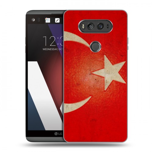 Дизайнерский пластиковый чехол для LG V20 Флаг Турции