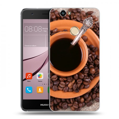 Дизайнерский силиконовый с усиленными углами чехол для Huawei Nova Кофе напиток