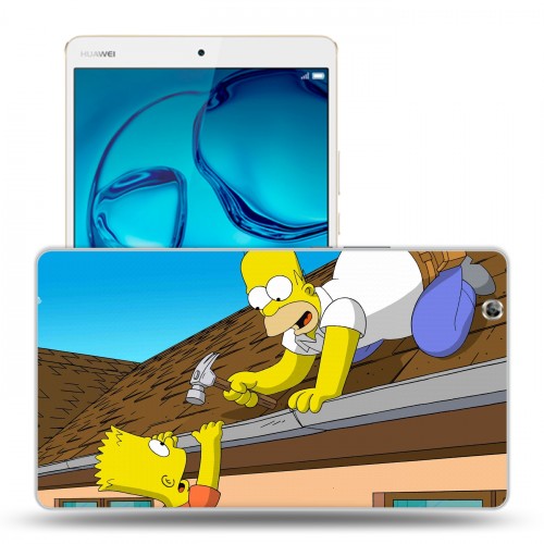 Дизайнерский силиконовый чехол для Huawei MediaPad M3 Симпсоны