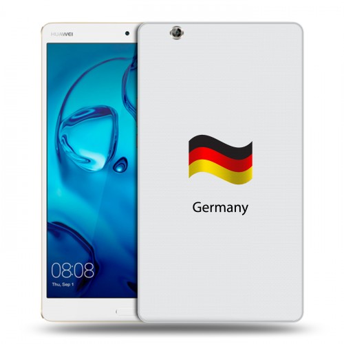 Дизайнерский силиконовый чехол для Huawei MediaPad M3 Флаг Германии