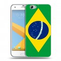 Дизайнерский пластиковый чехол для HTC One A9S Флаг Бразилии