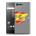 Полупрозрачный дизайнерский пластиковый чехол для Sony Xperia X Compact флаг Испании