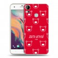 Дизайнерский пластиковый чехол для HTC Desire 10 Pro Red White Fans