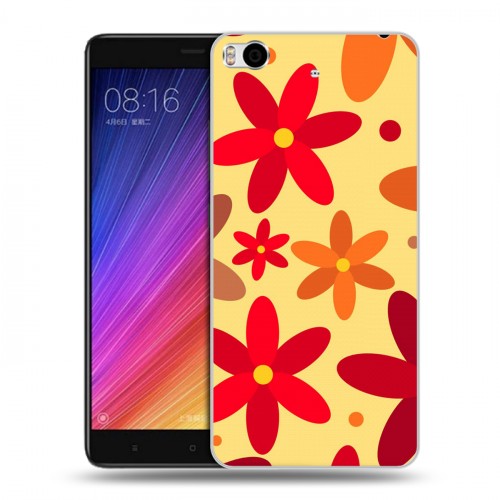 Дизайнерский пластиковый чехол для Xiaomi Mi5S Бежевые цветы