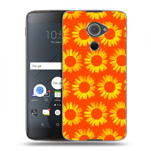 Дизайнерский пластиковый чехол для Blackberry DTEK60 Монохромные цветы