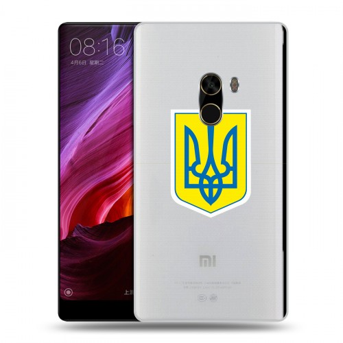 Полупрозрачный дизайнерский пластиковый чехол для Xiaomi Mi Mix Флаг Украины