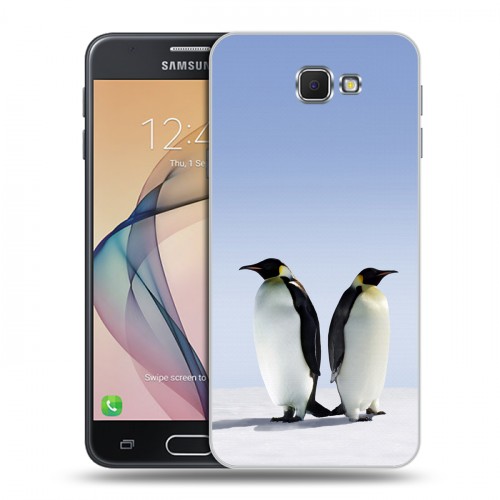 Дизайнерский пластиковый чехол для Samsung Galaxy J5 Prime Пингвины