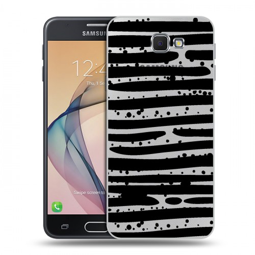 Полупрозрачный дизайнерский пластиковый чехол для Samsung Galaxy J5 Prime Абстракции 2