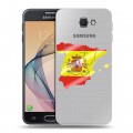 Полупрозрачный дизайнерский пластиковый чехол для Samsung Galaxy J5 Prime флаг Испании