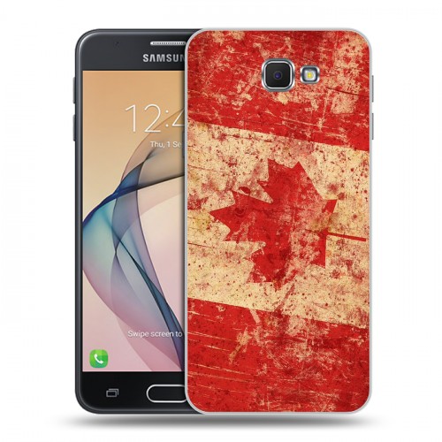 Дизайнерский пластиковый чехол для Samsung Galaxy J5 Prime Флаг Канады