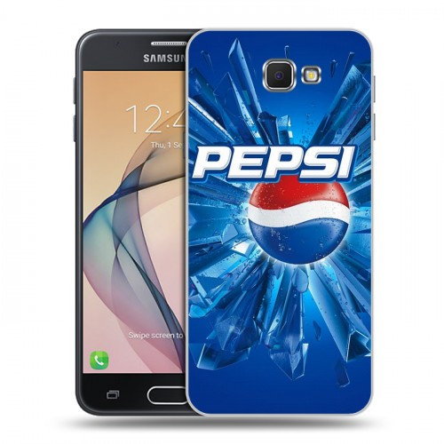 Дизайнерский пластиковый чехол для Samsung Galaxy J5 Prime Pepsi