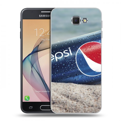 Дизайнерский пластиковый чехол для Samsung Galaxy J5 Prime Pepsi