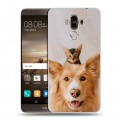 Дизайнерский пластиковый чехол для Huawei Mate 9 Собака и котенок
