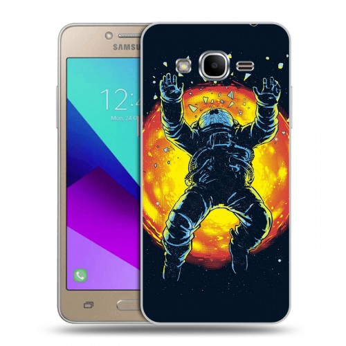 Дизайнерский силиконовый с усиленными углами чехол для Samsung Galaxy J2 Prime Космонавт