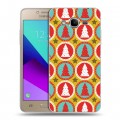 Дизайнерский силиконовый с усиленными углами чехол для Samsung Galaxy J2 Prime Ретро Рождество