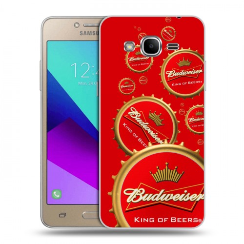 Дизайнерский силиконовый с усиленными углами чехол для Samsung Galaxy J2 Prime Budweiser