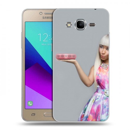 Дизайнерский силиконовый с усиленными углами чехол для Samsung Galaxy J2 Prime Ники Минаж