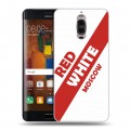 Дизайнерский пластиковый чехол для Huawei Mate 9 Pro Red White Fans