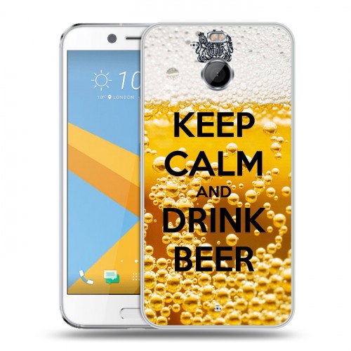 Дизайнерский пластиковый чехол для HTC 10 evo Пузырьки пива