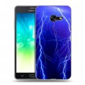 Дизайнерский силиконовый с усиленными углами чехол для Samsung Galaxy A3 (2017) Молния